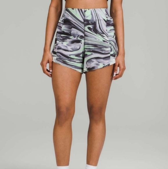 Lululemon Hotty Hot High-Rise Short 4" Special Edition Paint Glide Warp Multi 4 - Picture 13 of 14